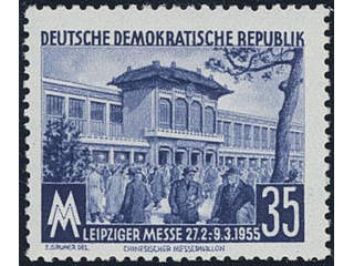 Germany, GDR (DDR). Michel 448a XI ★★, 1955 Leipzig Fair 35 pf lilac-ultramarine. Signed …