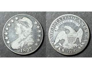 USA 50 cents 1827, F-VF