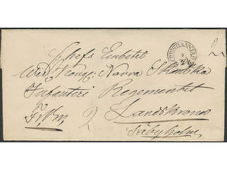 Sweden. L county. CHRISTIANSTAD 3.2.1837, arc postmark type 4, superb cancellation, on …