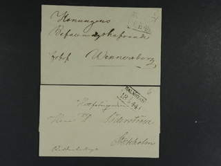 Sweden. N county. HALMSTAD 1838–1846, rectangular postmark. Type 1–2 on eight covers …