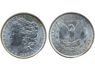 Coins, U.S.A. KM 110, 1 dollar 1888. XF.