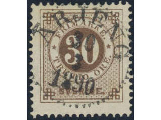 Sweden, Sverige, Sverige, Sverige. Facit 47f used, 30 öre orange-brown. Superb–EXCELLENT …