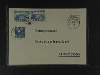 Sweden. Facit 332CB, 293 cover , 1941 The Royal Castle 5 Kr pair 4+3, plus 90 öre, as …