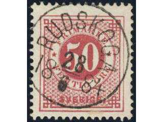 Sweden, Sverige, Sverige, Sverige. Facit 36g used, 50 öre carmine-red on soft paper. …