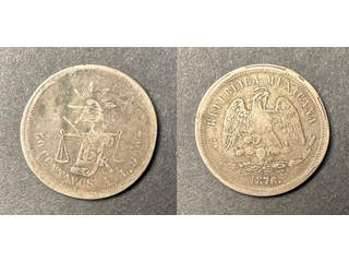 Mexico 50 centavos 1876 Alamos, F