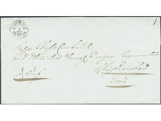 Sweden. M county. HÖRBY 7.10.1831, arc postmark. Type 1 on beautiful cover sent to …