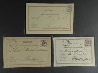 Sweden. Facit 31 cover , 6 öre on three early postcards sent from KARLSTAD, STOCKHOLM …