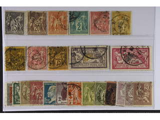 France. Used 1876–1925. All different, e.g. Mi 61-62 I, 65 I, 57 II, 66 II, 70, 75, 81 …