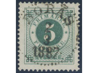 Sweden, Sverige, Sverige, Sverige. Facit 43a used, 5 öre dull blue-green. EXCELLENT …