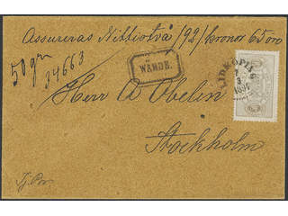 Sweden. Official Facit Tj23 , 50 öre perf. 13 on beautiful insured cover sent from …