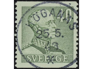 Sweden. Facit 281 used , 1940 Gustaf V large numerals 40 öre olive-green. EXCELLENT …