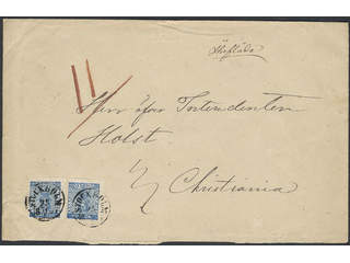 Sweden. Facit 9c2 on cover, 2×12 öre on beautiful insufficiently prepaid 3-fold cover …