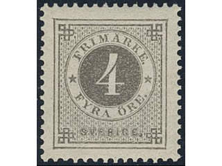 Sweden, Sverige, Sverige, Sverige. Facit 42 ★★, 4 öre grey. Superb.