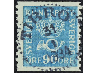 Sweden. Facit 167 used , 90 öre blue. EXCELLENT cancellation TIBRO 31.1.1934. Slightly …