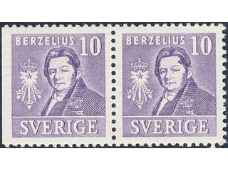 Sweden. Facit 320BC ★★ , 1939 Royal Academy of Sciences 10 öre violet, pair 3+4. …