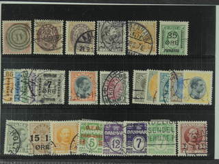 Denmark. Used 1875–1928. All different, e.g. F 34, 36, 44, 67-68, 122, 125, 144, and …