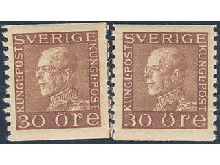 Sweden. Facit 186a ★★ , 30 öre brown. Two very fine copies. (2). SEK 1100