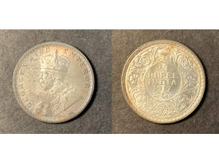 Indien (GB) George V (1910-1936) 1/4 rupee 1917 Calcutta, XF-UNC