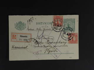 Sweden. Postal stationery, double postcard Facit bKd17, 82 , Response card 5 öre …
