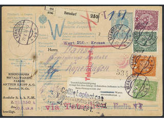 Austria. Michel 186, 187, 195, 197 cover , 5+6+50+90 h on postal stationery address card …