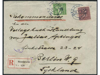 Sweden. Facit 144A, 162 on cover, 10+60 öre som det eftersökta 70 öres rekportot på brev …