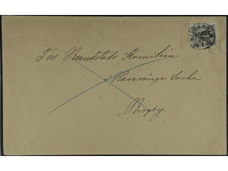 Sweden. Facit 18a cover , 4 öre dark grey on printed matter sent from STOCKHOLM NORR …