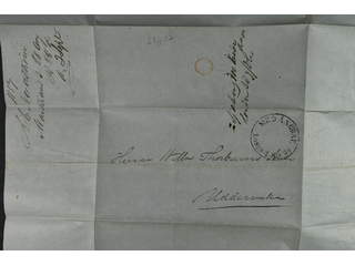 Sweden. O county. Postage due mail. Udevalla postage due cancellation MED ÅNGBÅT. LÖSEN …