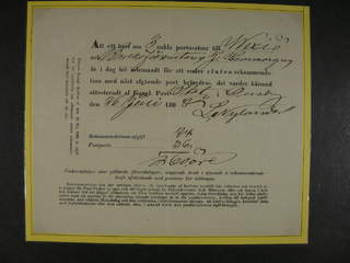 Sweden. Postal document. Unnumbered, early receipt for closed registered mail, regarding …