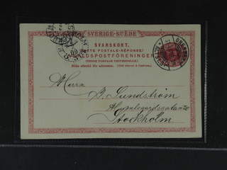 Sweden. Postal stationery, double postcard Facit bKd13 , Response card 10 öre sent from …