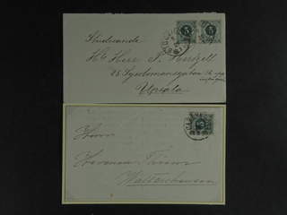 Sweden. Facit 30 cover , 5 öre on one printed matter sent in 1880 and one cover sent in …