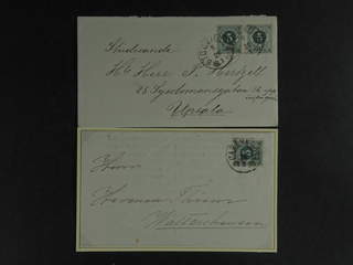 Sweden. Facit 30 cover , 5 öre on one printed matter sent in 1880 and one cover sent in …