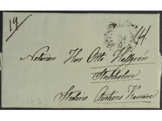 Sweden. D county. ESKILSTUNA 24.8.1834, arc postmark. Type 2 on letter sent to …