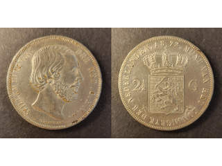 Netherlands Willem II (1840-1890) 2 1/2 gulden 1872, AU