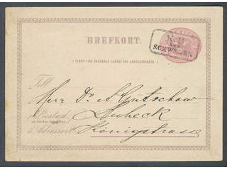 Sweden. Postal stationery, Single postcard, Facit bKe3, Postcard 10 öre cancelled with …