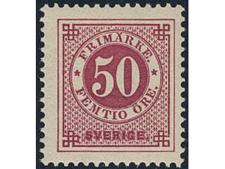 Sweden, Sverige, Sverige, Sverige. Facit 48e ★, 50 öre dark violet-carmine. SEK 1600