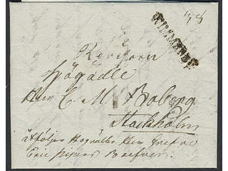 Sweden. H county. WIMMERBY, straight postmark. Letter dated "28 Janv 1820" sent to …