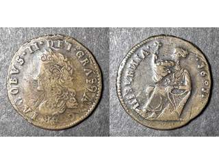 Irland James II (1685-1691) 1/2 penny 1693, VF