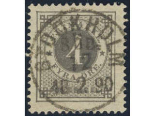 Sweden, Sverige, Sverige, Sverige. Facit 42d used, 4 öre grey-black. EXCELLENT …