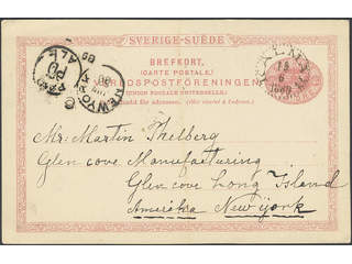 Sweden. Postal stationery, Single postcard, Facit bKe13, Postcard 10 öre sent the first …