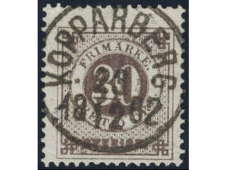 Sweden, Sverige, Sverige, Sverige. Facit 35e used, 30 öre brown. EXCELLENT cancellation …