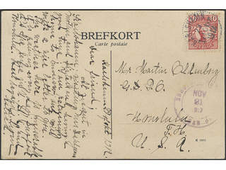 Sweden. Facit 82 on cover, 10 öre on beautiful postcard sent from KARLSHAMN LBR …