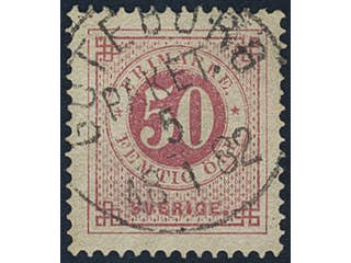 Sweden, Sverige, Sverige, Sverige. Facit 36d used, 50 öre dull violetish carmine. Superb …