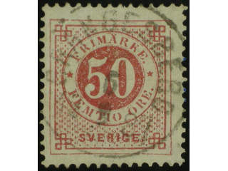 Sweden. Facit 36g used , 50 öre carmine-red on soft paper. EXCELLENT cancellation …
