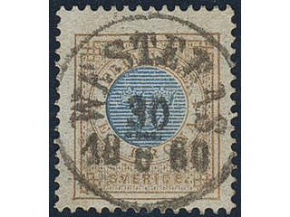 Sweden, Sverige, Sverige, Sverige. Facit 38a used, 1 Krona orange-brown/blue. EXCELLENT …