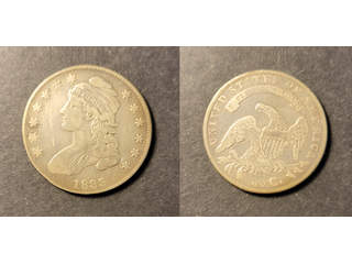 USA 50 cents 1835, VF repor på åtsida