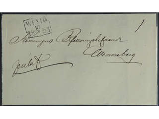 Sweden. G county. WEXIÖ 10.4.58, rectangular postmark. Type 4 on beautiful cover sent to …