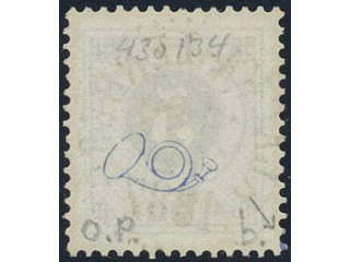 Sweden. Facit 43bv6 used, 5 öre, with portion of margin ph. EXCELLENT cancellation …