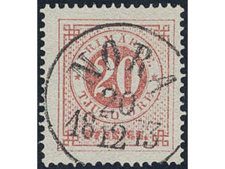 Sweden, Sverige, Sverige, Sverige. Facit 22c used, 20 öre red-light red. Superb …