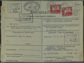 Sweden. Facit 248A cover , 2x15 öre on complaint / enquiry regarding a missing …