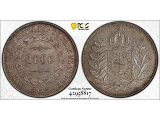 Brazil Pedro II (1831-1889) 1000 reis 1852, XF-UNC, PCGS MS63